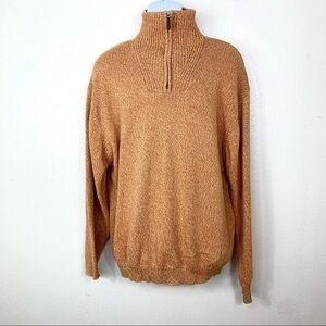 Alan Flusser Men’s Sweater Orange Pullover Sz XL